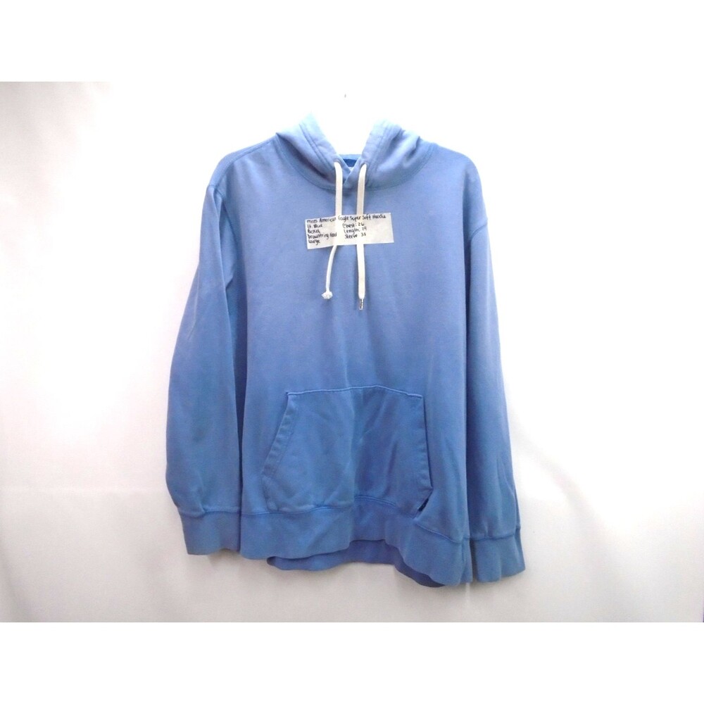 American Eagle Super Soft Hoodie Sweatshirt Large L Light Blue Mens